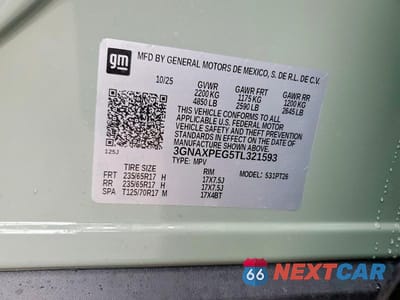 Zdjęcie 14 z 14 samochodu: 2026 CHEVROLET EQUINOX LT VIN:3GNAXPEG5TL321593 - miniatura