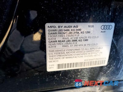 Zdjęcie 13 z 13 samochodu: 2021 AUDI Q5 PREMIUM PLUS VIN:WA1BAAFY3M2020224 - miniatura