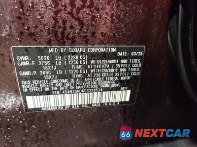 Zdjęcie 13 z 14 samochodu: 2025 SUBARU OUTBACK LIMITED XT VIN:4S4BTGND6S3238534 - miniatura