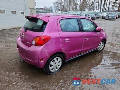 Trzecie zdjęcie samochodu z tyłu: 2014 MITSUBISHI MIRAGE ES VIN:ML32A4HJ4EH022296 - miniatura