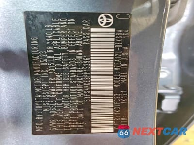 Zdjęcie 12 z 12 samochodu: 2023 TOYOTA COROLLA SE VIN:5YFS4MCE8PP152961 - miniatura