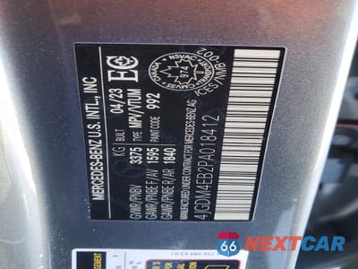 Zdjęcie 12 z 12 samochodu: 2023 MERCEDES-BENZ EQS SUV 580 4MATIC VIN:4JGDM4EB2PA018412 - miniatura