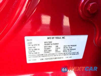 Zdjęcie 12 z 12 samochodu: 2022 TESLA MODEL Y VIN:7SAYGDEF5NF486819 - miniatura