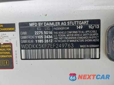 Zdjęcie 12 z 12 samochodu: 2014 MERCEDES-BENZ E 350 VIN:WDDKK5KF7EF249763 - miniatura