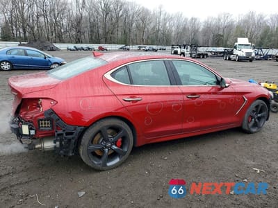 Trzecie zdjęcie samochodu z tyłu: 2019 GENESIS G70 3.3T DYNAMIC EDITION VIN:KMTG34LE9KU021527 - miniatura