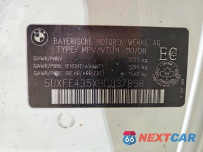 Zdjęcie 13 z 13 samochodu: 2009 BMW X5 XDRIVE30I VIN:5UXFE435X9L037898 - miniatura