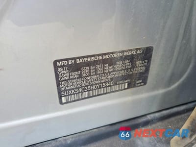 Zdjęcie 13 z 13 samochodu: 2017 BMW X5 XDRIVE35D VIN:5UXKS4C35H0Y15840 - miniatura