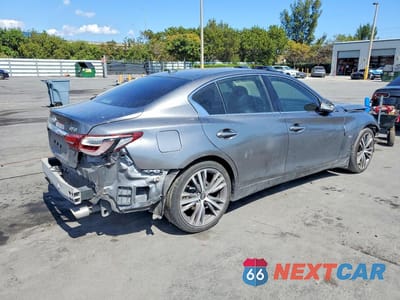 Trzecie zdjęcie samochodu z tyłu: 2018 INFINITI Q50 LUXE VIN:JN1EV7AP3JM354071 - miniatura
