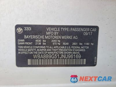 Zdjęcie 12 z 12 samochodu: 2018 BMW 330 I VIN:WBA8B9G51JNU96169 - miniatura