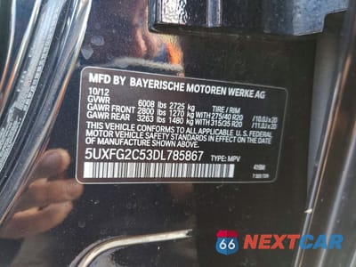 Zdjęcie 13 z 14 samochodu: 2013 BMW X6 XDRIVE35I VIN:5UXFG2C53DL785867 - miniatura