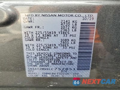 Zdjęcie 13 z 13 samochodu: 2020 NISSAN ROGUE SL VIN:5N1AT2MVXLC752851 - miniatura