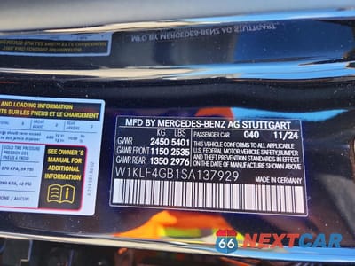 Zdjęcie 12 z 13 samochodu: 2025 MERCEDES-BENZ E 350 VIN:W1KLF4GB1SA137929 - miniatura