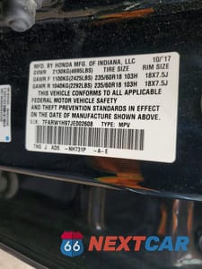 Zdjęcie 12 z 12 samochodu: 2018 HONDA CR-V TOURING VIN:7FARW1H97JE002608 - miniatura