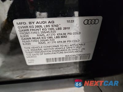 Zdjęcie 13 z 13 samochodu: 2024 AUDI SQ5 PRESTIGE VIN:WA1C4AFY8R2037555 - miniatura