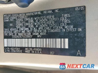 Zdjęcie 14 z 14 samochodu: 2005 TOYOTA SIENNA CE 8 PASSENGER VIN:5TDZA23C75S335637 - miniatura