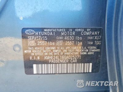 Zdjęcie 12 z 12 samochodu: 2016 HYUNDAI SONATA SE VIN:KMHE24L16GA025271 - miniatura