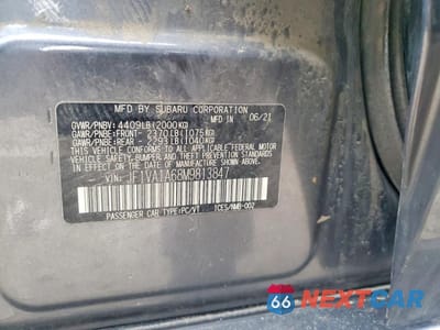 Zdjęcie 12 z 12 samochodu: 2021 SUBARU WRX VIN:JF1VA1A68M9813847 - miniatura