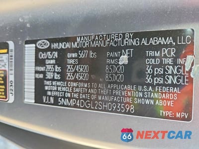 Zdjęcie 13 z 13 samochodu: 2025 HYUNDAI SANTA FE LIMITED VIN:5NMP4DGL2SH093598 - miniatura