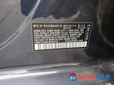 Zdjęcie 12 z 12 samochodu: 2020 VOLKSWAGEN GTI S VIN:3VW5T7AU8LM008398 - miniatura