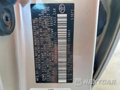 Zdjęcie 12 z 12 samochodu: 2009 TOYOTA CAMRY BASE VIN:4T4BE46K99R052745 - miniatura