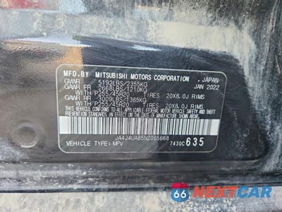 Zdjęcie 13 z 13 samochodu: 2022 MITSUBISHI OUTLANDER SE VIN:JA4J4UA85NZ065668 - miniatura