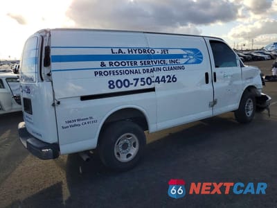 Trzecie zdjęcie samochodu z tyłu: 2023 CHEVROLET EXPRESS 2500 CARGO UTILITY / SERVICE VAN VIN:1GCWGAFPXP1208309 - miniatura