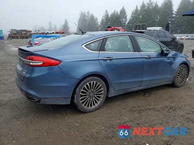Trzecie zdjęcie samochodu z tyłu: 2018 FORD FUSION TITANIUM VIN:3FA6P0D97JR206700 - miniatura