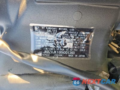 Zdjęcie 9 z 9 samochodu: 2024 KAWASAKI ZX636 K VIN:JKBZXJK16RA001360 - miniatura