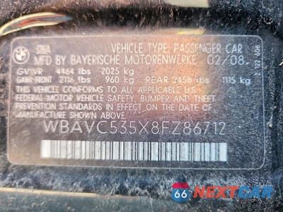 Zdjęcie 12 z 12 samochodu: 2008 BMW 328 I SULEV VIN:WBAVC535X8FZ86712 - miniatura