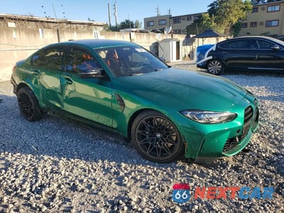 Czwarte zdjęcie samochodu z boku: 2024 BMW M3 COMPETITION VIN:WBS43AY03RFS16186 - miniatura