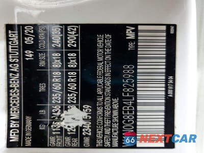 Zdjęcie 13 z 14 samochodu: 2020 MERCEDES-BENZ GLC 300 4MATIC VIN:W1N0G8EB4LF825988 - miniatura