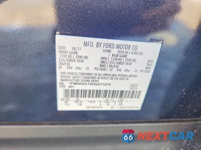 Zdjęcie 14 z 14 samochodu: 2017 FORD EXPLORER SPORT VIN:1FM5K8GT4HGD73278 - miniatura