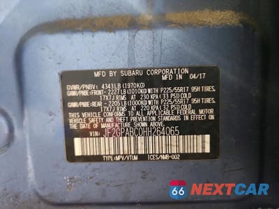 Zdjęcie 12 z 12 samochodu: 2017 SUBARU CROSSTREK PREMIUM VIN:JF2GPABC0HH264065 - miniatura