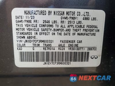 Zdjęcie 12 z 12 samochodu: 2024 INFINITI Q50 SENSORY VIN:JN1EV7CP3RM600321 - miniatura