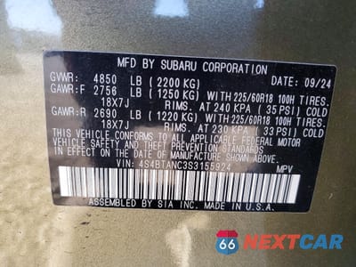 Zdjęcie 14 z 15 samochodu: 2025 SUBARU OUTBACK LIMITED VIN:4S4BTANC3S3155924 - miniatura