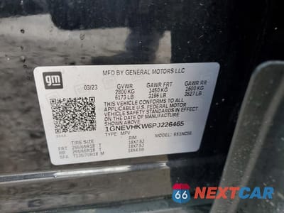 Zdjęcie 13 z 13 samochodu: 2023 CHEVROLET TRAVERSE LT VIN:1GNEVHKW6PJ226465 - miniatura