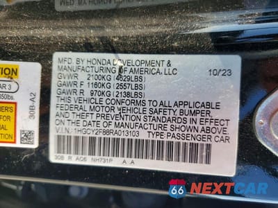 Zdjęcie 12 z 12 samochodu: 2024 HONDA ACCORD TOURING HYBRID VIN:1HGCY2F88RA013103 - miniatura