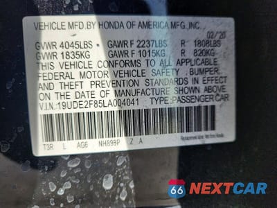 Zdjęcie 13 z 13 samochodu: 2020 ACURA ILX PREMIUM A-SPEC VIN:19UDE2F85LA004041 - miniatura