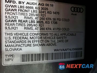 Zdjęcie 13 z 13 samochodu: 2018 AUDI Q7 PRESTIGE VIN:WA1VAAF74JD053205 - miniatura