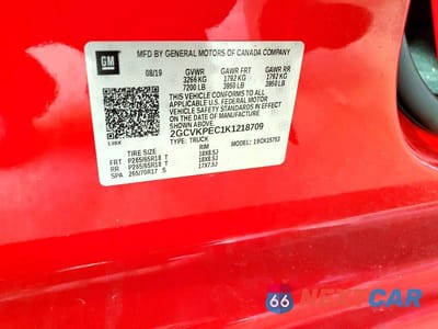 Zdjęcie 12 z 12 samochodu: 2019 CHEVROLET SILVERADO LD K1500 LT VIN:2GCVKPEC1K1218709 - miniatura