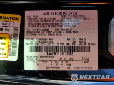 Zdjęcie 12 z 12 samochodu: 2020 FORD MUSTANG GT VIN:1FA6P8CF1L5103588 - miniatura