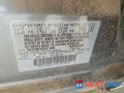 Zdjęcie 12 z 12 samochodu: 2025 NISSAN VERSA SV VIN:3N1CN8EV2SL813091 - miniatura