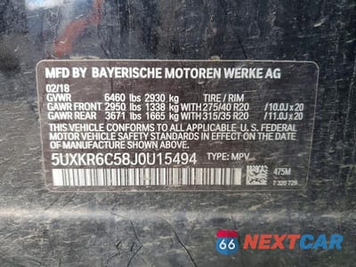 Zdjęcie 13 z 13 samochodu: 2018 BMW X5 XDRIVE50I VIN:5UXKR6C58J0U15494 - miniatura