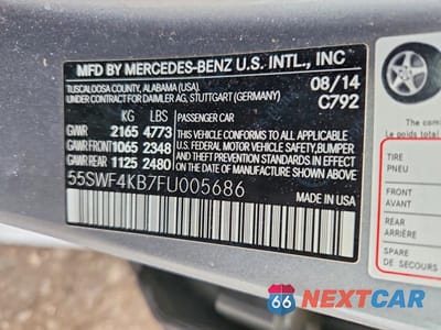Zdjęcie 12 z 12 samochodu: 2015 MERCEDES-BENZ C 300 4MATIC VIN:55SWF4KB7FU005686 - miniatura
