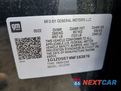Zdjęcie 12 z 12 samochodu: 2022 CHEVROLET MALIBU LT VIN:1G1ZD5ST4NF163876 - miniatura