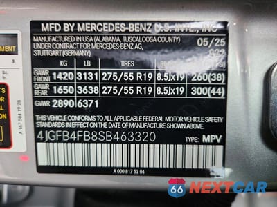 Zdjęcie 13 z 13 samochodu: 2025 MERCEDES-BENZ GLE 350 4MATIC VIN:4JGFB4FB8SB463320 - miniatura