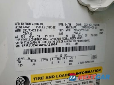 Zdjęcie 14 z 14 samochodu: 2023 FORD EXPEDITION LIMITED VIN:1FMJU2AGXPEA33984 - miniatura
