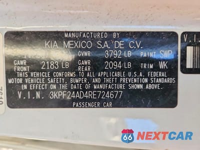 Zdjęcie 12 z 12 samochodu: 2024 KIA FORTE LXS VIN:3KPF24AD4RE724677 - miniatura