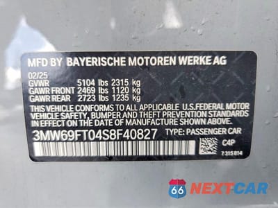 Zdjęcie 13 z 13 samochodu: 2025 BMW M340XI VIN:3MW69FT04S8F40827 - miniatura
