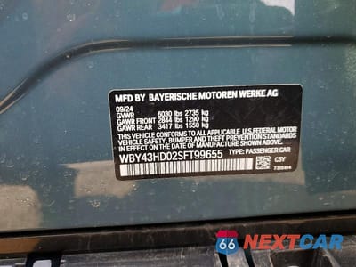 Zdjęcie 14 z 14 samochodu: 2025 BMW I4 XDRIVE 40 VIN:WBY43HD02SFT99655 - miniatura